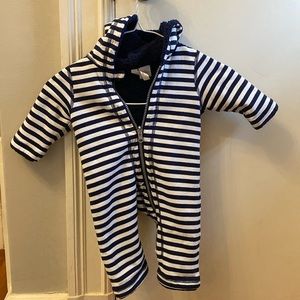 Hanna Andersson Navy and White Striped Suit 3-6 months, great condition!